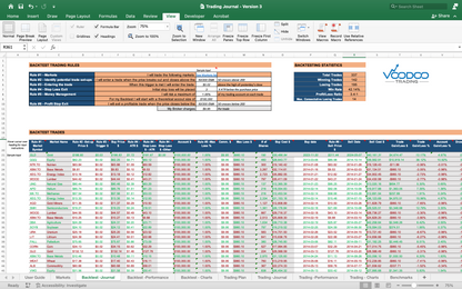 The Voodoo Trading Journal - Spreadsheet Format