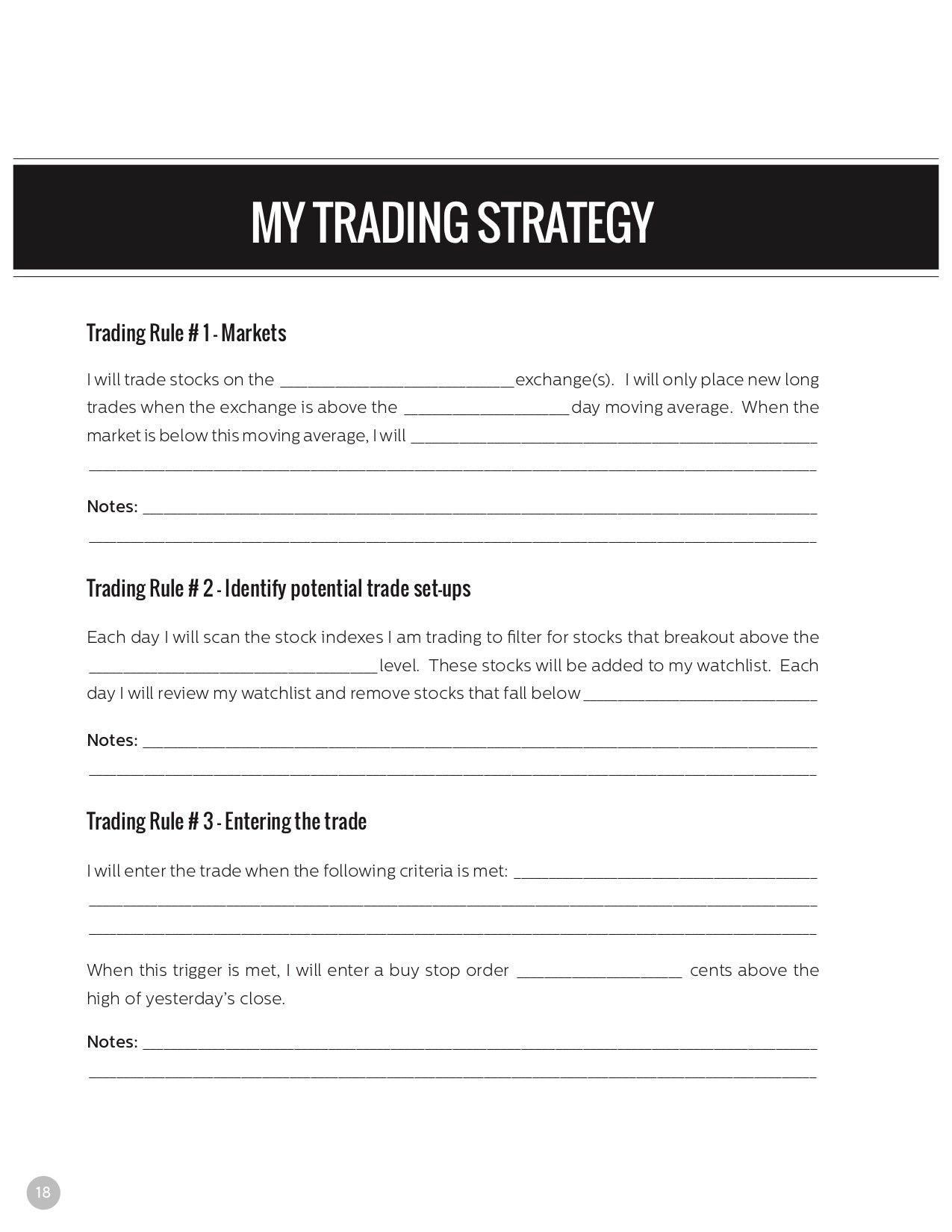 The Trading Journal - Digital Version